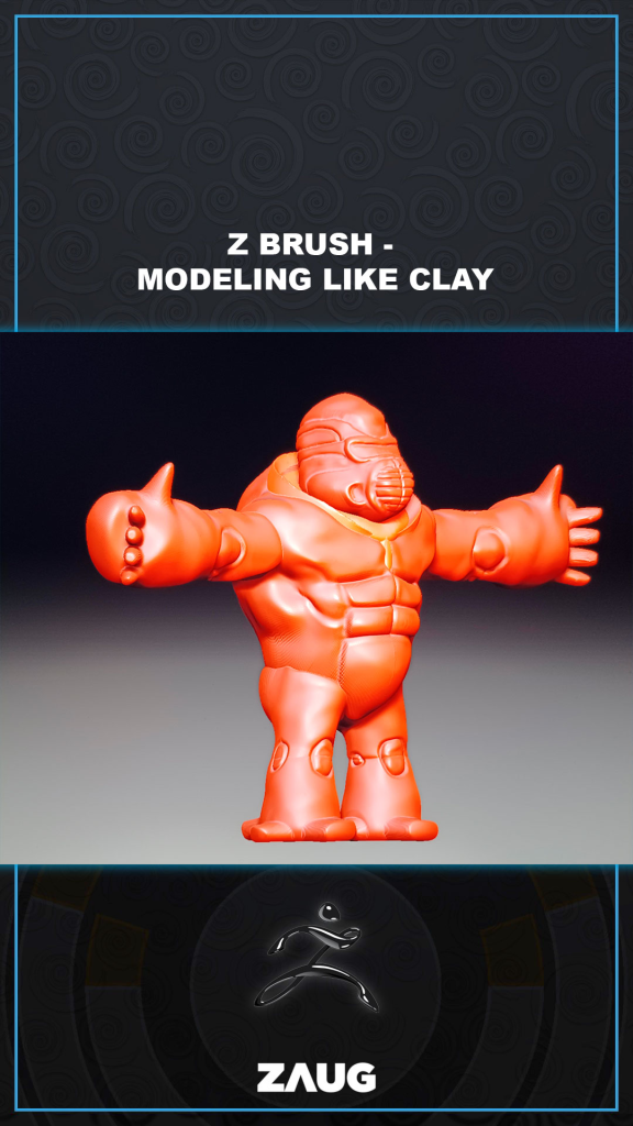 Showing the first step of Z Brush for creating Fr0og by Daniel Zaug.